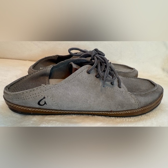 Olukai Men’s Kauwela Lace Shoes in Charcoal Like New Rare Size 9 main image 14